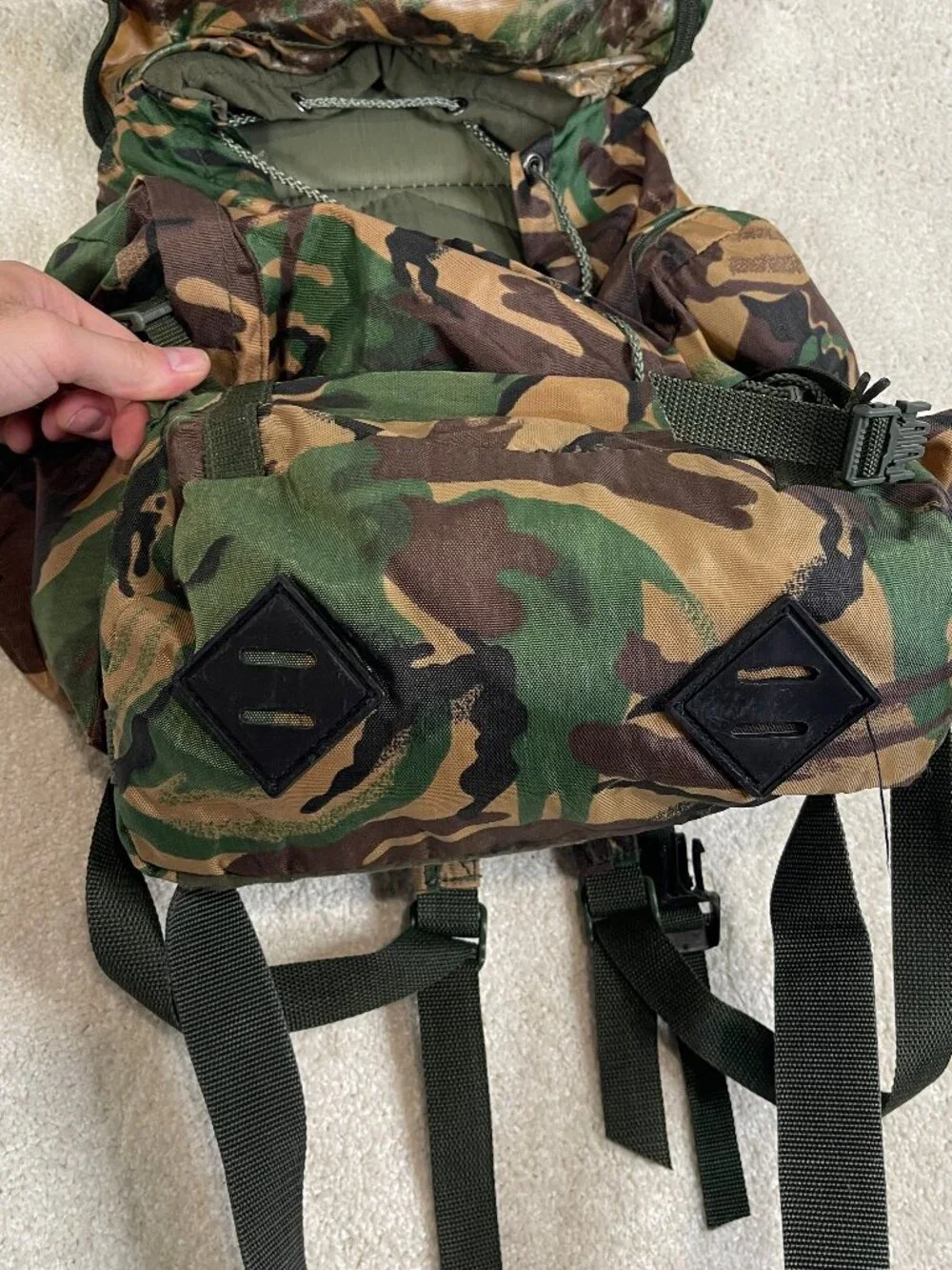 Vintage Wynnster DPM Camo Backpack Mens One Size Hiking Camping Rucksack Outdoor